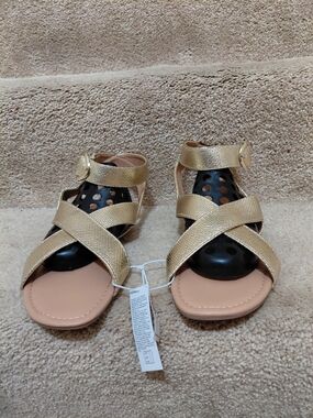 Old Navy Gold Metallic Strappy Sandals NWT